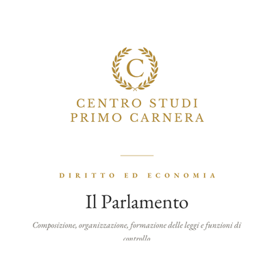 DIRITTO ED ECONOMIA – IL PARLAMENTO