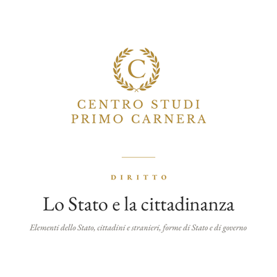 DIRITTO – LO STATO E LA CITTADINANZA